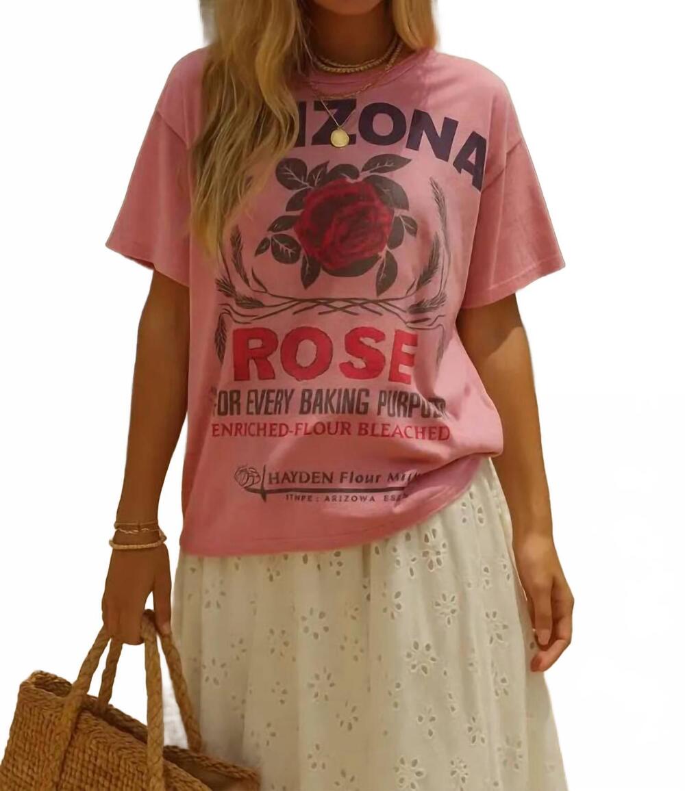 NEW THE NU VINTAGE women's arizona rose tee in pink
